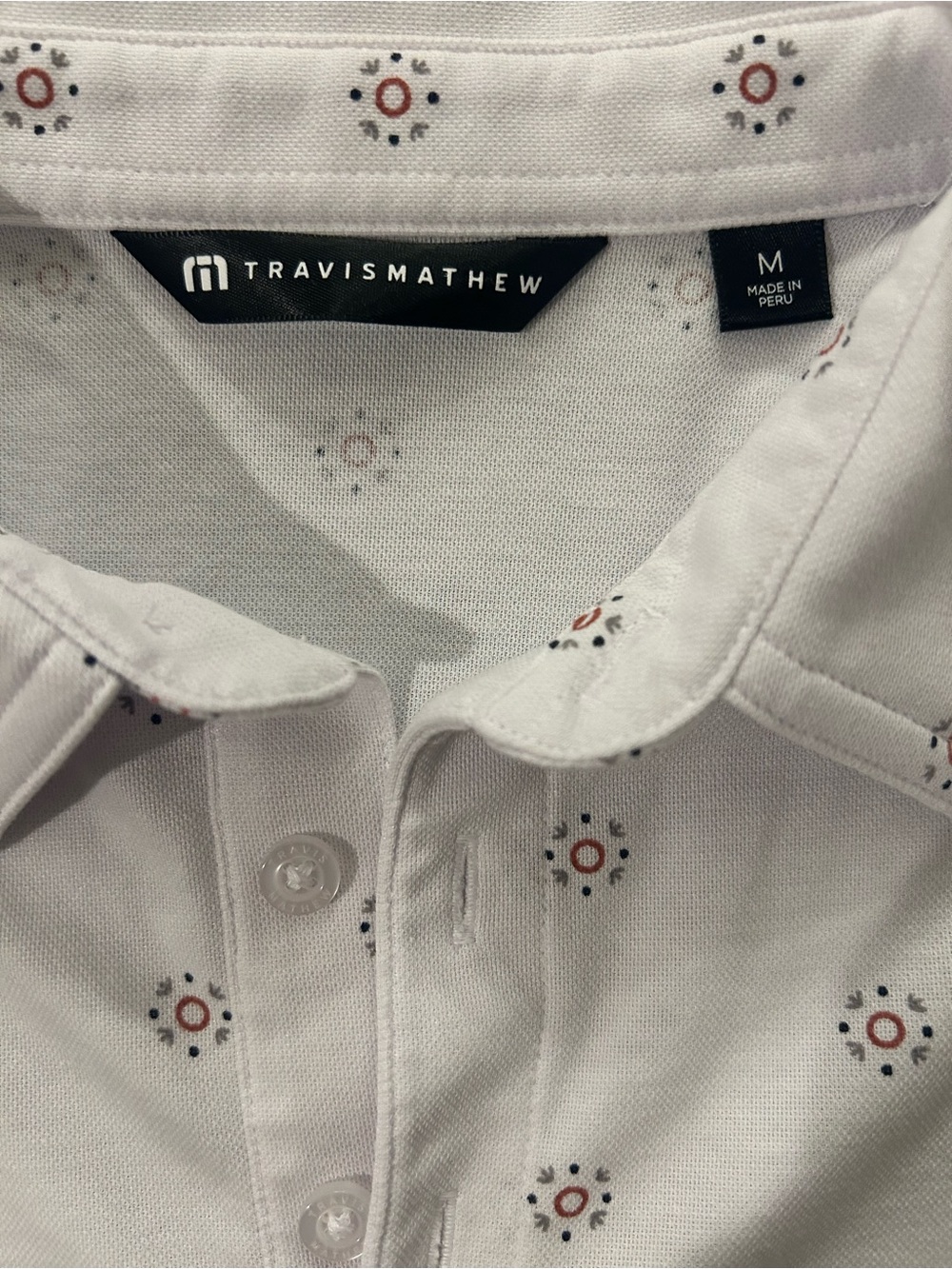 Travis mathews Polo Shirt with Subtle Dot Pattern
